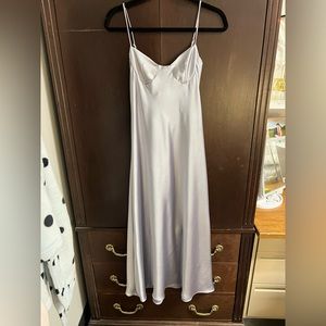 Zara maxi/midi blue satin dress!